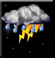 Nearby thunderstorm, Lluvia débil, Showers, Thunderstorm Nearby thunderstorm, Lluvia débil, Showers, Thunderstorm